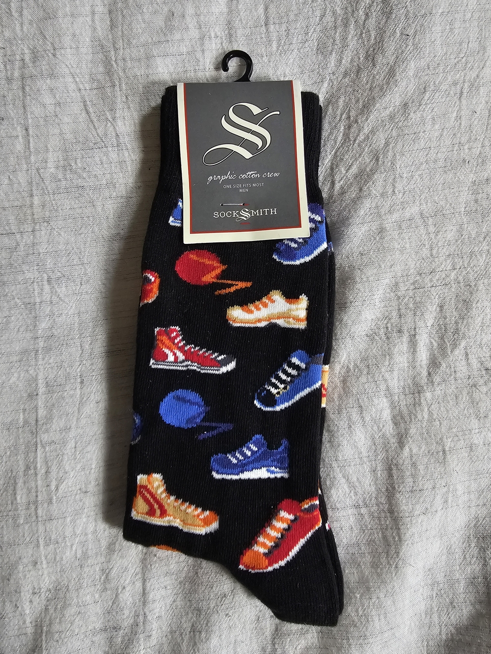 Sock Smith Classic Kicks Black Crew Socks